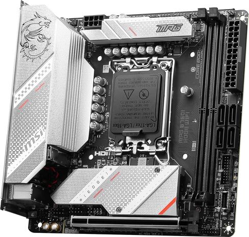 اللوحة الأم للألعاب MSI MPG B760I Edge WiFi (تدعم معالجات Intel من الجيل 12/13، LGA 1700، DDR5، PCIe 5.0، M.2، 2.5 جيجابت في الثانية LAN، USB 3.2 Gen2، Wi-Fi 6E، Mini-ITX) (متجدد) in Kuwait