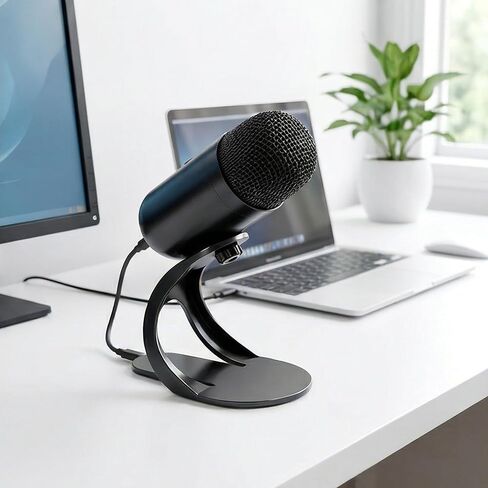 Plug-and-Play USB-C Condenser Microphone | Noise Cancel, Large Diaphragm | for Gaming, Streaming, Teaching, Podcasting | Easy Setup in Saudi Arabia