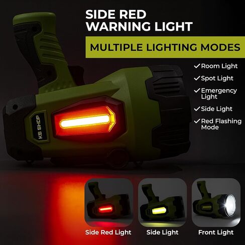 Camping Lantern Rechargeable - Led Spotlight Flashlight 90,000LM With 10,000mAh (6 To 12 Hours Of Runtime) - Usb-c Fast Charging- Outdoor Handheld Spotlight For Camping, Flash Lights For Emergency in Kuwait