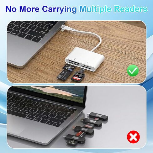 Memory Stick Pro Duo Adapter for Lightning/USB-C - 4-in-1 Multi Memory Card Reader for SD/Micro SD/MS/xD-Picture Cards, Sony Memory Stick Pro Duo Reader OTG Adapter, Plug & Play for iPhone/Android/PC in Saudi Arabia