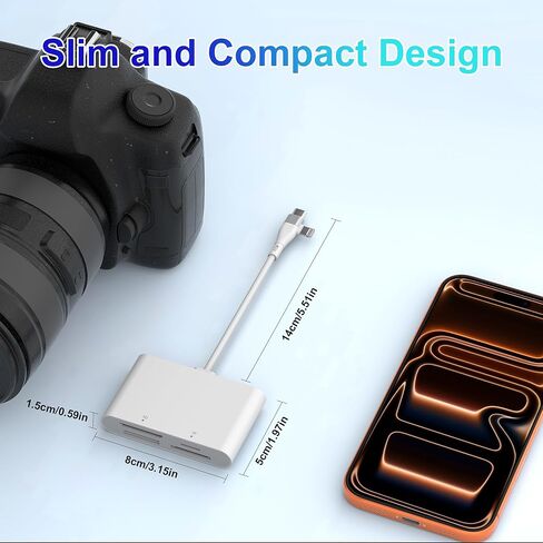 Memory Stick Pro Duo Adapter for Lightning/USB-C - 4-in-1 Multi Memory Card Reader for SD/Micro SD/MS/xD-Picture Cards, Sony Memory Stick Pro Duo Reader OTG Adapter, Plug & Play for iPhone/Android/PC in Saudi Arabia