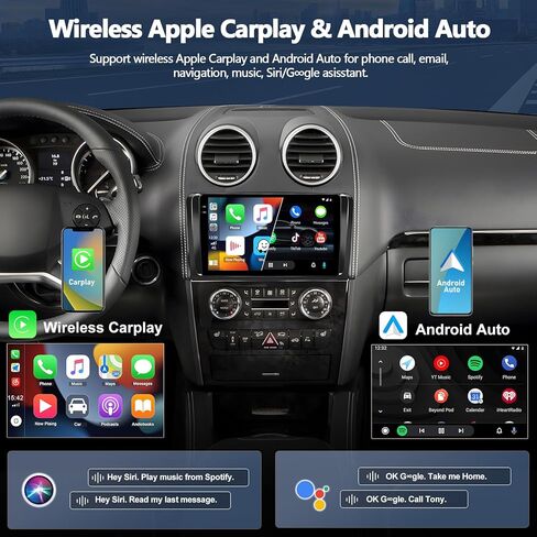 2G+64G Stereo للسيارة لـ Mercedes Benz M GL Class W164 X164 ML280 ML350 ML500 GL320 GL350 GL450 ، Carplay Android Auto ، 9 "شاشة تعمل بنظام Android 13 مع GPS Bluetooth FM Camera in Saudi Arabia