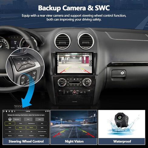 2G+64G Stereo للسيارة لـ Mercedes Benz M GL Class W164 X164 ML280 ML350 ML500 GL320 GL350 GL450 ، Carplay Android Auto ، 9 "شاشة تعمل بنظام Android 13 مع GPS Bluetooth FM Camera in Saudi Arabia