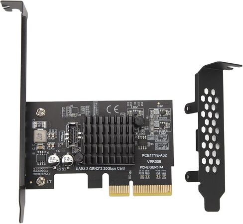 PCIe USB 3.2 Gen 2 Expansion Card, 20Gbps Type C Interface, Plug and Play, for 10, 11 32/64bit, OS X Laptop in Saudi Arabia