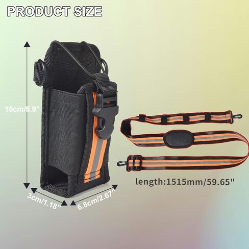Reflective Tactical Shoulder Strap with Quick-Release Radio Holster – Adjustable, Universal Fit for Motorola, Kenwood, BaoFeng & More, for Outdoor, Security, Industrial Use in Saudi Arabia