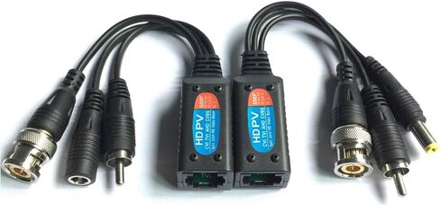 Evertech 20 زوجًا من جهاز إرسال واستقبال طاقة فيديو BNC عالي الدقة 8 ميجابكسل عبر كابل UTP RJ45 موصلات كابل AHD/TVI/CVI/CVBS لكاميرات المراقبة 720P/960P/1080P/3MP/5MP/8MP CCTV in Saudi Arabia