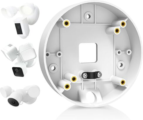 حامل إضافي لكاميرا Ring Floodlight Cam Wired Plus/Pro، كاميرا Floodlight السلكية Blink، كاميرا WYZE Floodlight v2/Pro، حامل صندوق كهربائي خارجي لكاميرا Google Nest مع ضوء غامر، سهل التركيب in Kuwait