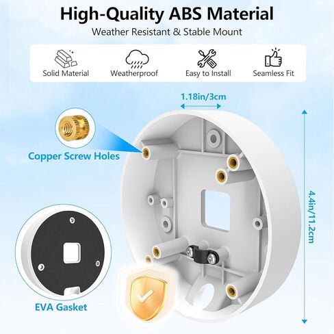 حامل إضافي لكاميرا Ring Floodlight Cam Wired Plus/Pro، كاميرا Floodlight السلكية Blink، كاميرا WYZE Floodlight v2/Pro، حامل صندوق كهربائي خارجي لكاميرا Google Nest مع ضوء غامر، سهل التركيب in Kuwait