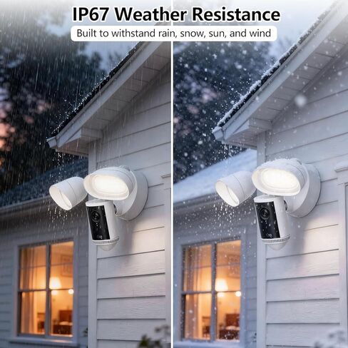 حامل إضافي لكاميرا Ring Floodlight Cam Wired Plus/Pro، كاميرا Floodlight السلكية Blink، كاميرا WYZE Floodlight v2/Pro، حامل صندوق كهربائي خارجي لكاميرا Google Nest مع ضوء غامر، سهل التركيب in Kuwait