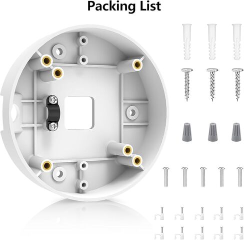 حامل إضافي لكاميرا Ring Floodlight Cam Wired Plus/Pro، كاميرا Floodlight السلكية Blink، كاميرا WYZE Floodlight v2/Pro، حامل صندوق كهربائي خارجي لكاميرا Google Nest مع ضوء غامر، سهل التركيب in Kuwait