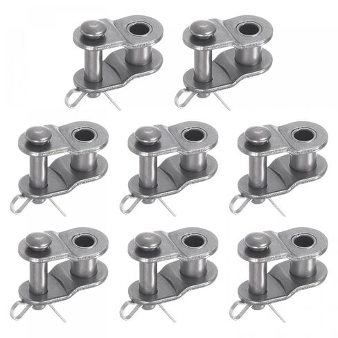 uxcell 10Pcs #50 Chain Offset Half Link Roller, 5/8" Pitch Carbon Steel, Standard Chain End Connector Split Links for 10A Chain in Kuwait