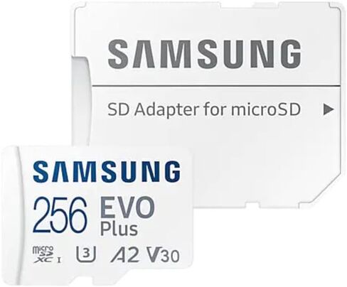 بطاقة ذاكرة Samsung Evo Plus microSD SDXC U3 فئة 10 A2 بسرعة 130 ميجابايت/ثانية مع محول SD 2021 (256 جيجابايت) in Kuwait