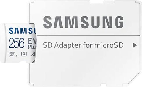 بطاقة ذاكرة Samsung Evo Plus microSD SDXC U3 فئة 10 A2 بسرعة 130 ميجابايت/ثانية مع محول SD 2021 (256 جيجابايت) in Kuwait