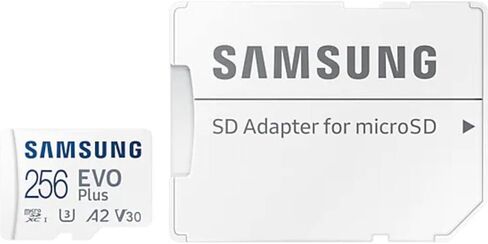 بطاقة ذاكرة Samsung Evo Plus microSD SDXC U3 فئة 10 A2 بسرعة 130 ميجابايت/ثانية مع محول SD 2021 (256 جيجابايت) in Kuwait