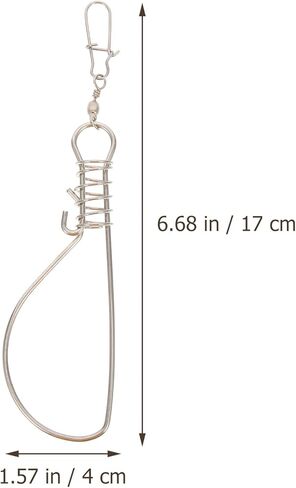 BESPORTBLE 10Pcs Fishing Stringer: Fish Lock Knot, Stainless Steel Fish Stringer Clip, Heavy Duty Wire Rope Lock Cable for Outdoor Fishing in Saudi Arabia