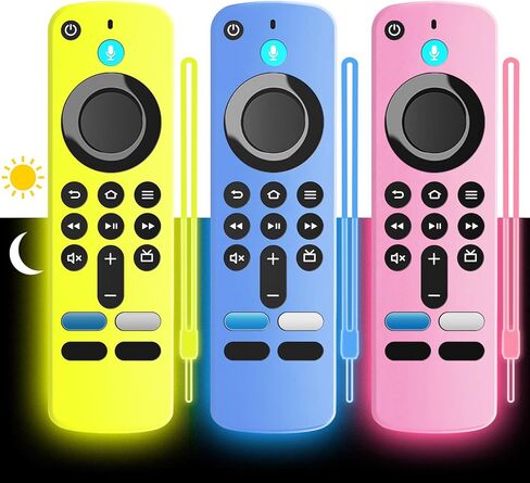 (عبوتان) غطاء عن بعد من السيليكون الناعم لـ (أحدث طراز) Stick HD، أجهزة التحكم عن بعد 4K، غطاء لاصق يتوهج في الظلام، جراب واقٍ مقاوم للانزلاق مضاد للصدمات مع حبل (أخضر متوهج وأرجواني متوهج) in Kuwait