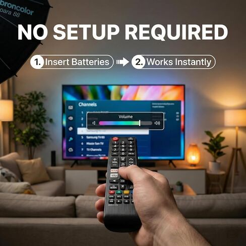 جهاز تحكم بديل BN59-01315J لتلفزيون Samsung الذكي، لا يتطلب الإعداد مع مفاتيح التشغيل السريع لـ Netflix لـ Prime Video لتلفزيون Samsung Plus وAAA*2 بطاريتان متضمنتان in Kuwait