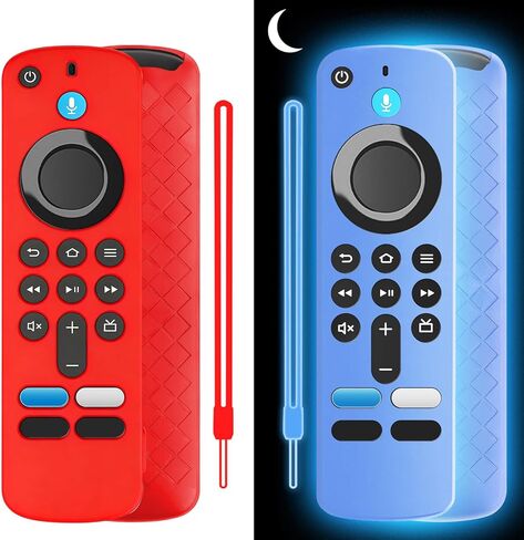 (عبوتان) غطاء عن بعد من السيليكون الناعم لـ (أحدث طراز) Stick HD، أجهزة التحكم عن بعد 4K، غطاء لاصق يتوهج في الظلام، جراب واقٍ مقاوم للانزلاق مضاد للصدمات مع حبل (أخضر متوهج وأرجواني متوهج) in Kuwait