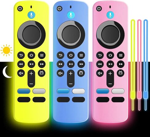 (عبوتان) غطاء عن بعد من السيليكون الناعم لـ (أحدث طراز) Stick HD، أجهزة التحكم عن بعد 4K، غطاء لاصق يتوهج في الظلام، جراب واقٍ مقاوم للانزلاق مضاد للصدمات مع حبل (أخضر متوهج وأرجواني متوهج) in Kuwait