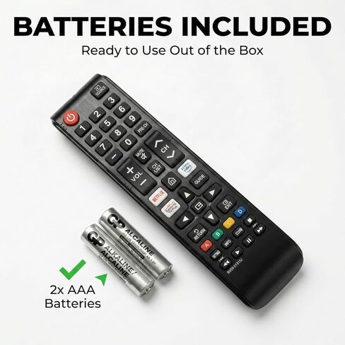 جهاز تحكم بديل BN59-01315J لتلفزيون Samsung الذكي، لا يتطلب الإعداد مع مفاتيح التشغيل السريع لـ Netflix لـ Prime Video لتلفزيون Samsung Plus وAAA*2 بطاريتان متضمنتان in Kuwait