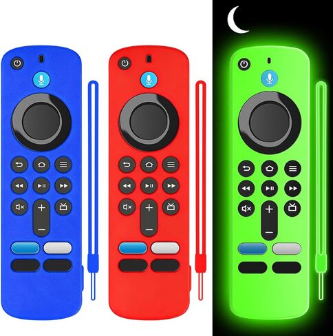 (عبوتان) غطاء عن بعد من السيليكون الناعم لـ (أحدث طراز) Stick HD، أجهزة التحكم عن بعد 4K، غطاء لاصق يتوهج في الظلام، جراب واقٍ مقاوم للانزلاق مضاد للصدمات مع حبل (أخضر متوهج وأرجواني متوهج) in Kuwait