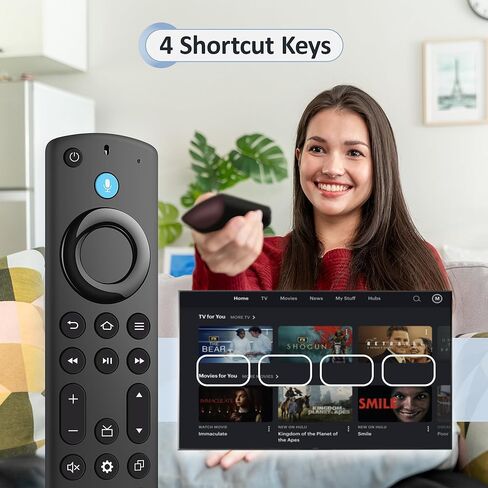 جهاز تحكم عن بعد صوتي بديل لجميع مكعبات التلفزيون الذكي Fire، مناسب لعصا التلفزيون 4K Max/4K (الجيل الأول/الثاني)، عصا التلفزيون (الجيل الثاني/الثالث)، عصا التلفزيون Lite/HD، مناسب لأجهزة Insignia/Toshiba/TCL/Hisense الذكية in Kuwait