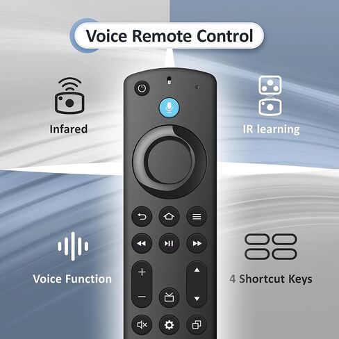 جهاز تحكم عن بعد صوتي بديل لجميع مكعبات التلفزيون الذكي Fire، مناسب لعصا التلفزيون 4K Max/4K (الجيل الأول/الثاني)، عصا التلفزيون (الجيل الثاني/الثالث)، عصا التلفزيون Lite/HD، مناسب لأجهزة Insignia/Toshiba/TCL/Hisense الذكية in Kuwait