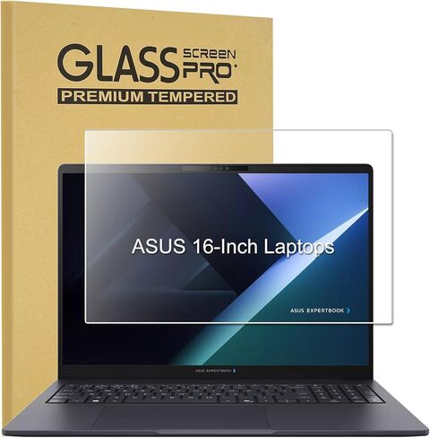 واقي شاشة من الزجاج المقوى لجهاز ASUS ExpertBook P5 G2 / P3 G2 مقاس 16 بوصة (PM5606/3606/BM3606/B3605)، Vivobook S16 (S3607NA/S3607QA)، Zenbook A16 (UX3607) - فائق الوضوح، مضاد للخدش، خالي من الفقاعات in Saudi Arabia