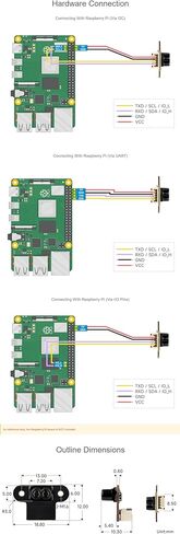 Long Range TOF (time of Flight) Mini Laser Range Sensor Supports UART / I2C Communication, for Raspberry Pi @XYGStudy (TOF Laser Range Sensor Mini) in Saudi Arabia