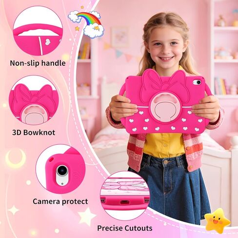 Jakpak for Samsung Galaxy Tab A9 Plus Case for Kids Girls Galaxy Tab A9+ Case مع Kickstand Counter Strap Silicone Soft Kawaii Cartoon Cover Kids for Samsung Tablet A9+ 11 "2023 Purple in Kuwait