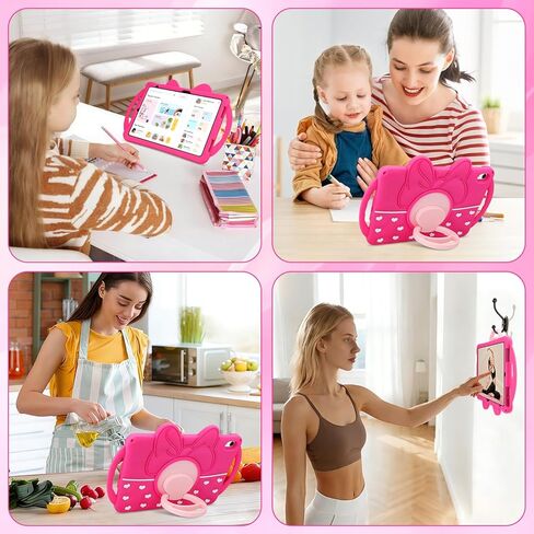 Jakpak for Samsung Galaxy Tab A9 Plus Case for Kids Girls Galaxy Tab A9+ Case مع Kickstand Counter Strap Silicone Soft Kawaii Cartoon Cover Kids for Samsung Tablet A9+ 11 "2023 Purple in Kuwait