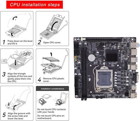 اللوحة الأم للألعاب Zopsc H110، LGA 1151 Mini ITX DDR4 2133 2400 2666 ميجا هرتز تدعم وحدة المعالجة المركزية الجيل السادس والسابع والثامن، مع فتحة M.2 NVMe وPCIe x16، لمعالج Core i7 i5 Pentium Celeron in Saudi Arabia