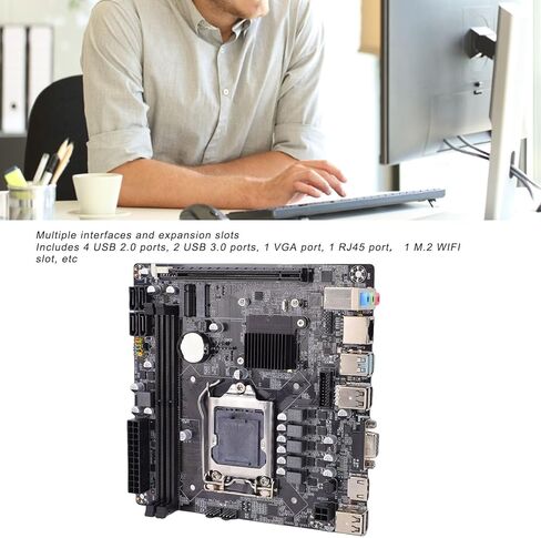 اللوحة الأم للألعاب Zopsc H110، LGA 1151 Mini ITX DDR4 2133 2400 2666 ميجا هرتز تدعم وحدة المعالجة المركزية الجيل السادس والسابع والثامن، مع فتحة M.2 NVMe وPCIe x16، لمعالج Core i7 i5 Pentium Celeron in Saudi Arabia