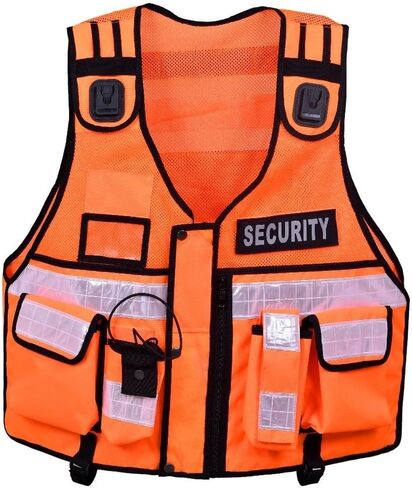 RAC3 High Visibility Security Vest with Reflective Stripes - Ideal for Safety and Identification in Saudi Arabia