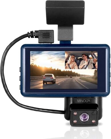 Minolta MNCD337N 2-Channel 1080P Dash Camera w/3.0" LCD + Interior Camera in Saudi Arabia