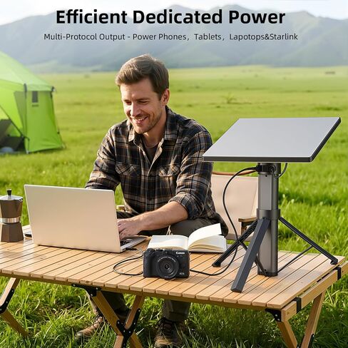 Starlink Mini Battery Pack, 6-Hour Runtime, 166Wh/45000mAh, Starlink Mini Power Stand with Integrated Tripod, Built-in Type-C Fast Charging for Outdoor & Remote Work, IP67 Waterproof in Saudi Arabia