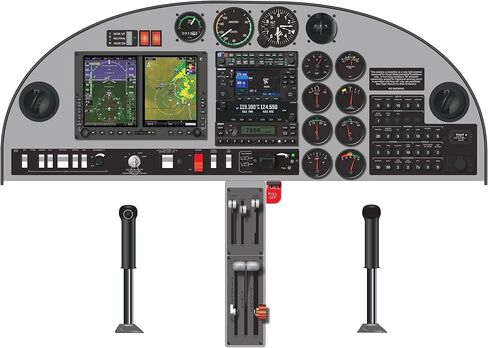 Generic ملصق تدريب قمرة القيادة DA40NG Garmin 1000 Diamond Aircraft 24 بوصة × 36 بوصة، أبيض in Kuwait