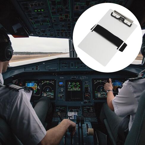 مجموعة واحدة من لوح ركبة VFR Pilot، لوح ركبة VFR للطيران مع حزام، لوح كتابة طيار من الألومنيوم مع حامل قلم ومفكرة مع حزام مطاطي لملحقات الكتابة الطائرة in Kuwait
