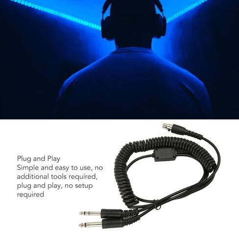XUMIUZIY Mini XLR to GA Dual Plugs Aviation Headset Adapter Cable, Mini XLR 5 Pin Plug to GA Dual Plugs, Converts to Dual GA PJ055 PJ068, Suitable for David Clark Avcomm ASA in Saudi Arabia