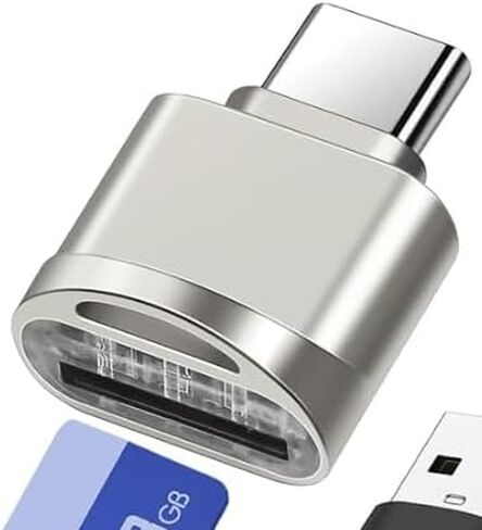 قارئ بطاقة Micro SD، قارئ بطاقة USB C إلى SD، قارئ بطاقة الذاكرة من النوع C TF مع محول USB C إلى USB (أسود) in Saudi Arabia
