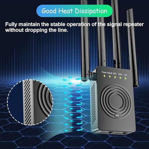WiFi Extender Signal Booster: Wireless Internet Repeater for Office and House Range Coverage Up to 9990 Sq.Ft in Saudi Arabia