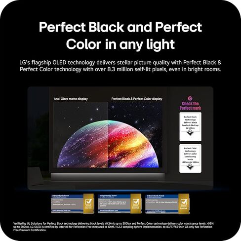 تلفزيون LG 55 بوصة فئة OLED evo AI 4K C6 Series تلفزيون ذكي مع Dolby Atmos، Dolby Vision، HDR10، AI Super Upscaling 4K، وضع Filmmaker، Wow Orchestra، متوافق مع Alexa (OLED55C6PUA، 2026) in Saudi Arabia