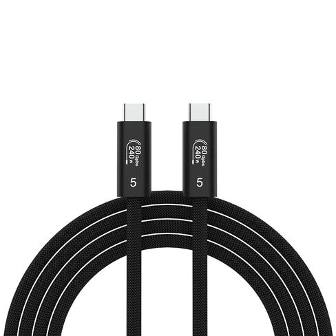 AIRSKY 80Gbps Compatible with Thunderbolt 5 Cable, Bandwidth up to 120Gbps,16K/Dual 8K Display and 240W Charging, 3.3ft USB C to USB C Cable Compatible with Thunderbolt 4/5 in Saudi Arabia