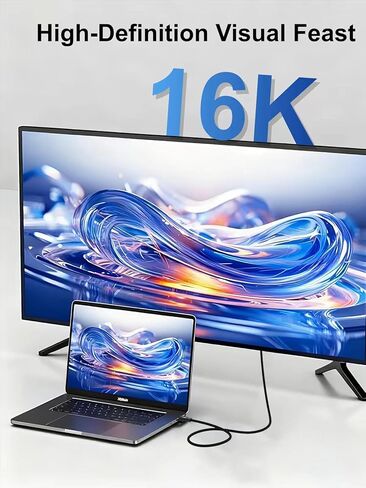 AIRSKY 80Gbps Compatible with Thunderbolt 5 Cable, Bandwidth up to 120Gbps,16K/Dual 8K Display and 240W Charging, 3.3ft USB C to USB C Cable Compatible with Thunderbolt 4/5 in Saudi Arabia