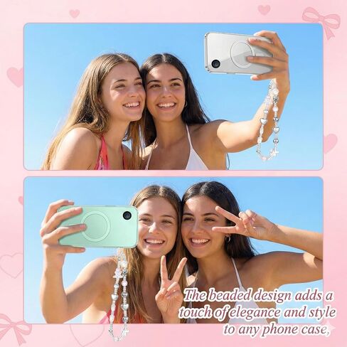 3Pcs Beaded Camera Wrist Strap, Cute Cellphone Lanyard Digital Camera Bracelet Wrist Lanyard, Bead Phone Bracelet Strap Keychain Camera Chain for Phone Bag Wallet Accessories in Saudi Arabia