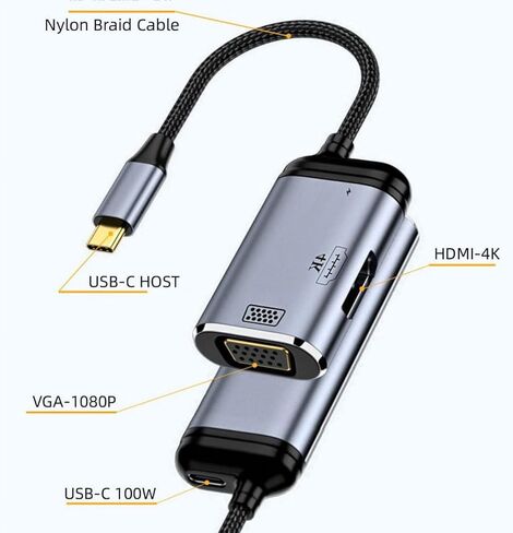 Tough HDMI to VGA Adapter 1080P Full HD - Black in Saudi Arabia