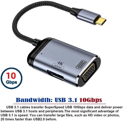 Tough HDMI to VGA Adapter 1080P Full HD - Black in Saudi Arabia