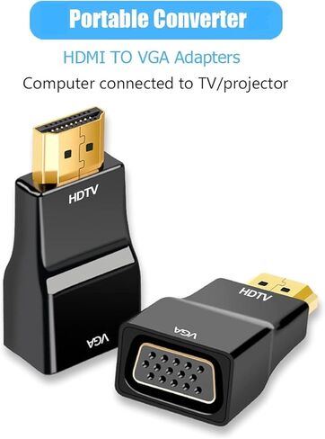 محول HDMI إلى VGA كلاسيكي 1080P Full HD لـ Raspberry Pi - أسود in Saudi Arabia