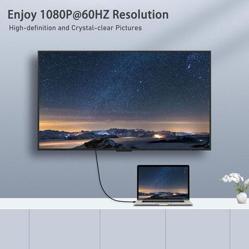كابل HDMI إلى VGA موثوق به بدقة 1080P Full HD - أسود in Saudi Arabia