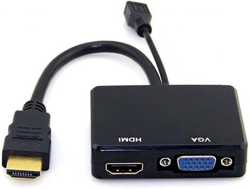 Smooth HDMI to VGA Cable 1080P Full HD - Black in Saudi Arabia